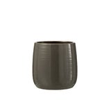 Pot de fleurs en céramique gris J-Line, détails de texture