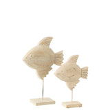 Décoration poisson en bois et métal - vue avant