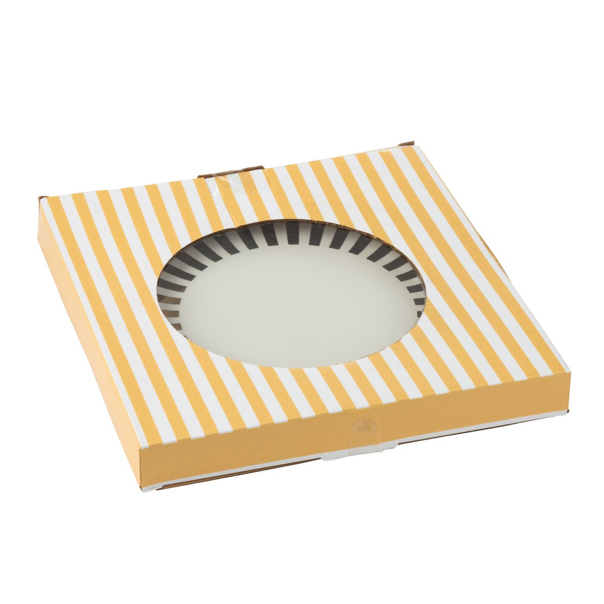 Détail de l'assiette J-Line Stripe montrant la finition dorée