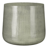 Pot de fleurs intérieur Benson gris clair avec un design industriel élégant.