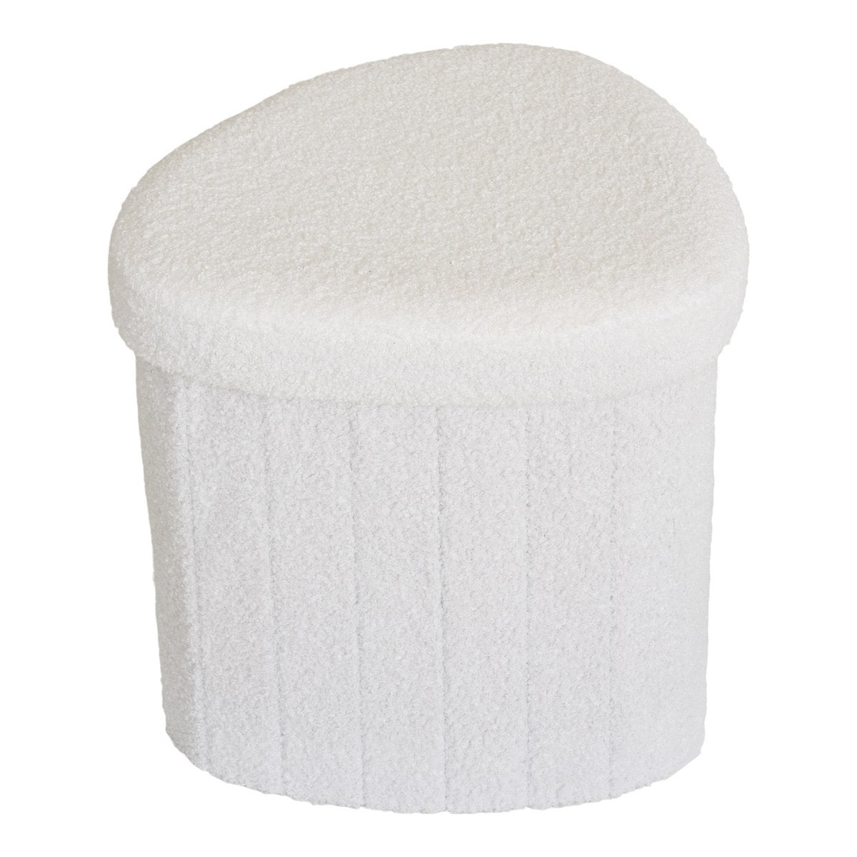 Vue latérale du pouf Medford, montrant sa structure compacte