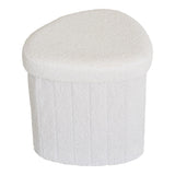 Vue latérale du pouf Medford, montrant sa structure compacte