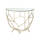 J-Line Console Moza Métal/Verre Or