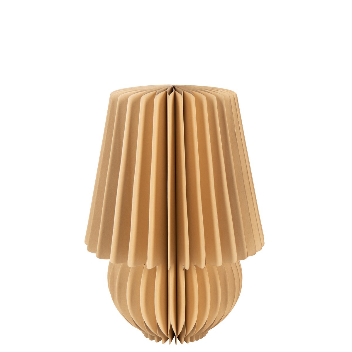 Abat-jour J-Line pliable en papier camel, vue de face