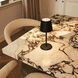 Lampe de table rechargeable noire James