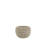 Pot de Fleurs Feuille en Ciment Gris Clair J-Line, design moderne et épuré