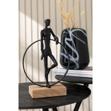 Sculpture Homme J-Line en fer noir avec anneau en résine