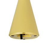 Lampe de table de batterie solaire "Palu" pour l'extérieur et à l'intérieur, en plastique en jaune, 20 cm de haut