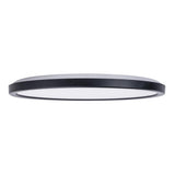 Le plafond LED "Carlo" avec RVB-Backlight, Ø de 29,3 cm, plafond classique moderne en plastique noir / blanc avec de nombreuses fonctions, par ex.