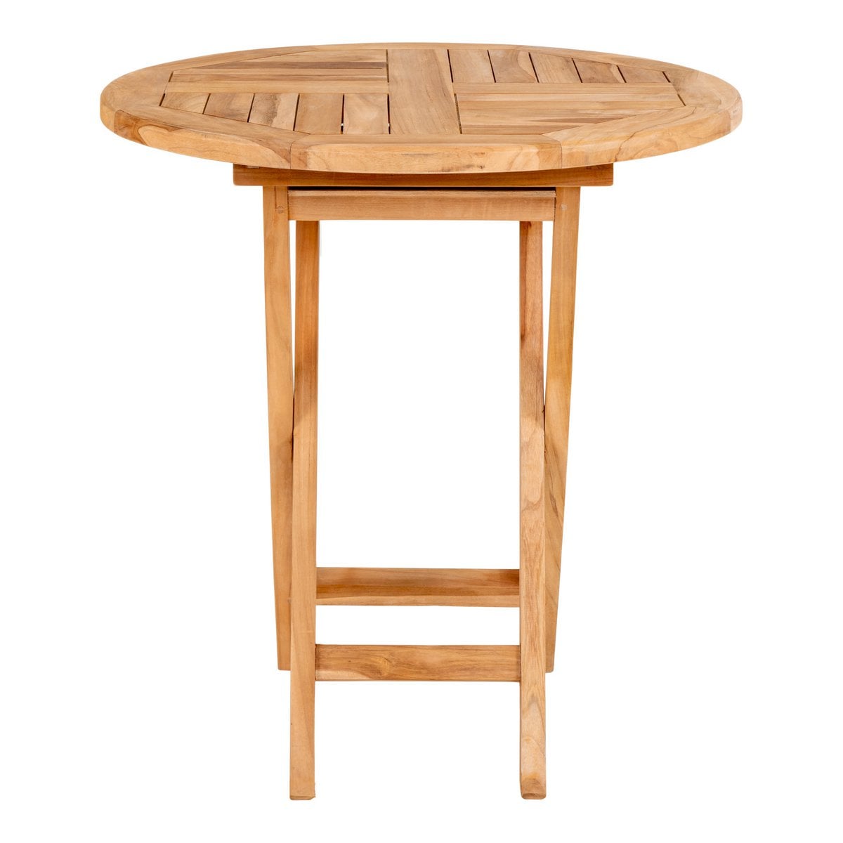 Table Oviedo en teck naturel sur un patio élégant