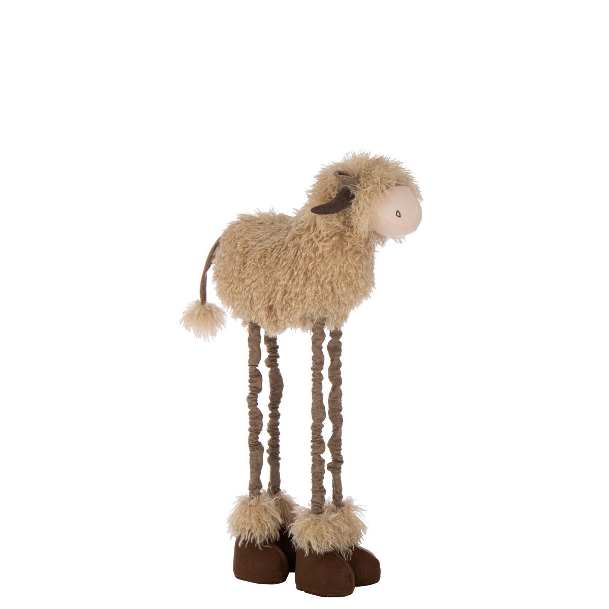 Figurine J-Line Vache Télescopique en polyrésine beige vue avant