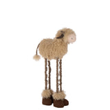 Figurine J-Line Vache Télescopique en polyrésine beige vue avant