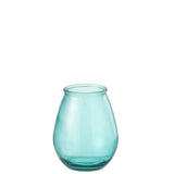 Vase Oeuf en verre aqua de J-Line, design moderne et élégant