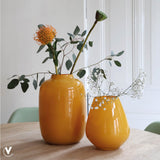 Vase Artic en verre jaune vif