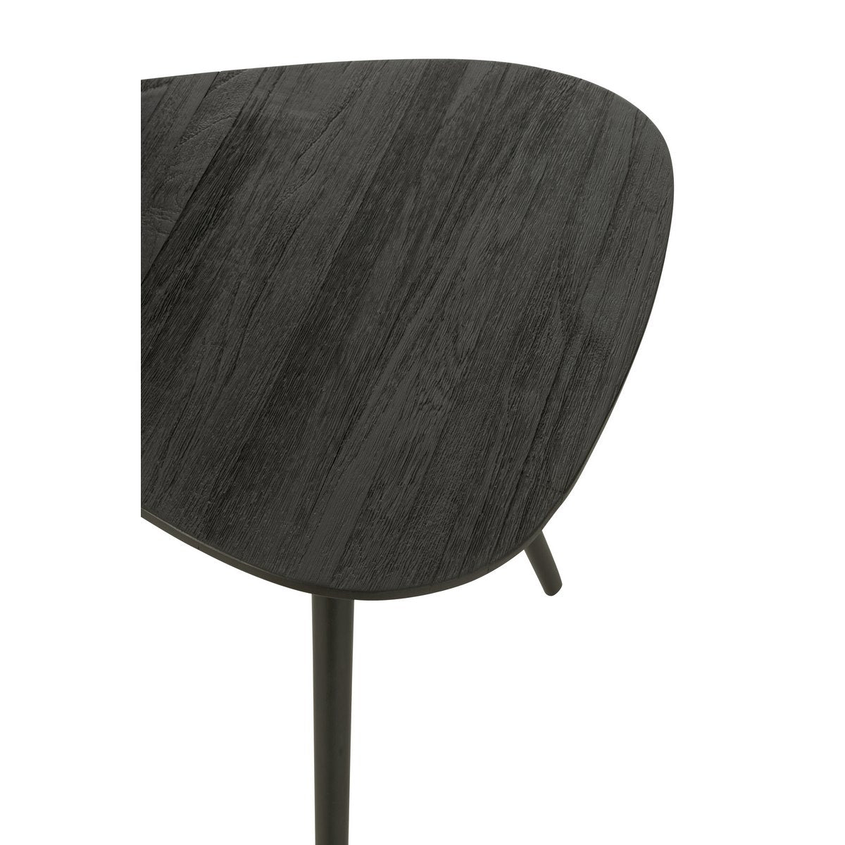 Vue latérale de la table d'appoint Triangle J-Line