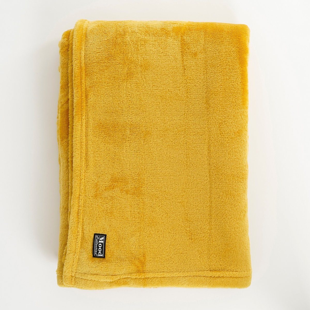 Détail du tissu doux du plaid Mica Jaune