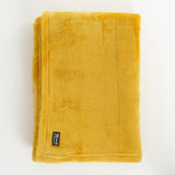 Détail du tissu doux du plaid Mica Jaune