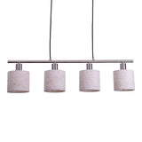 4 Pendant lampe "Maron" en métal-satine avec parapluies en tissu dans la nature, avec une douille E14, la lampe pour le salon ou la salle à manger, 71,5 x 12 cm