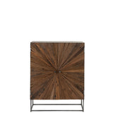 Armoire Shanil 2 portes en bois et fer vue de face
