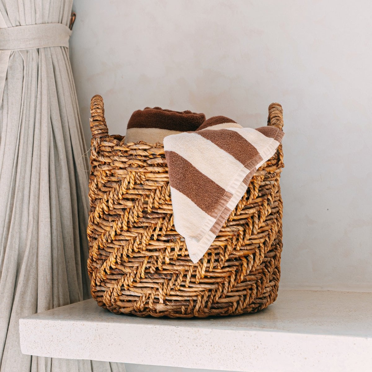 Panier Rinjani, taille Ø 32 cm, idéal comme jardinière décorative