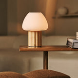 Lampe de table rechargeable Sophie marron clair