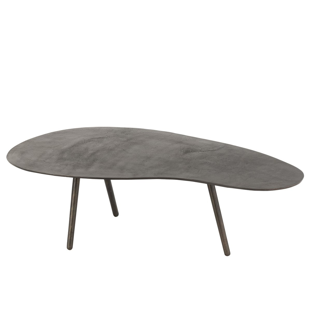 Table basse J-Line en métal noir, vue de face