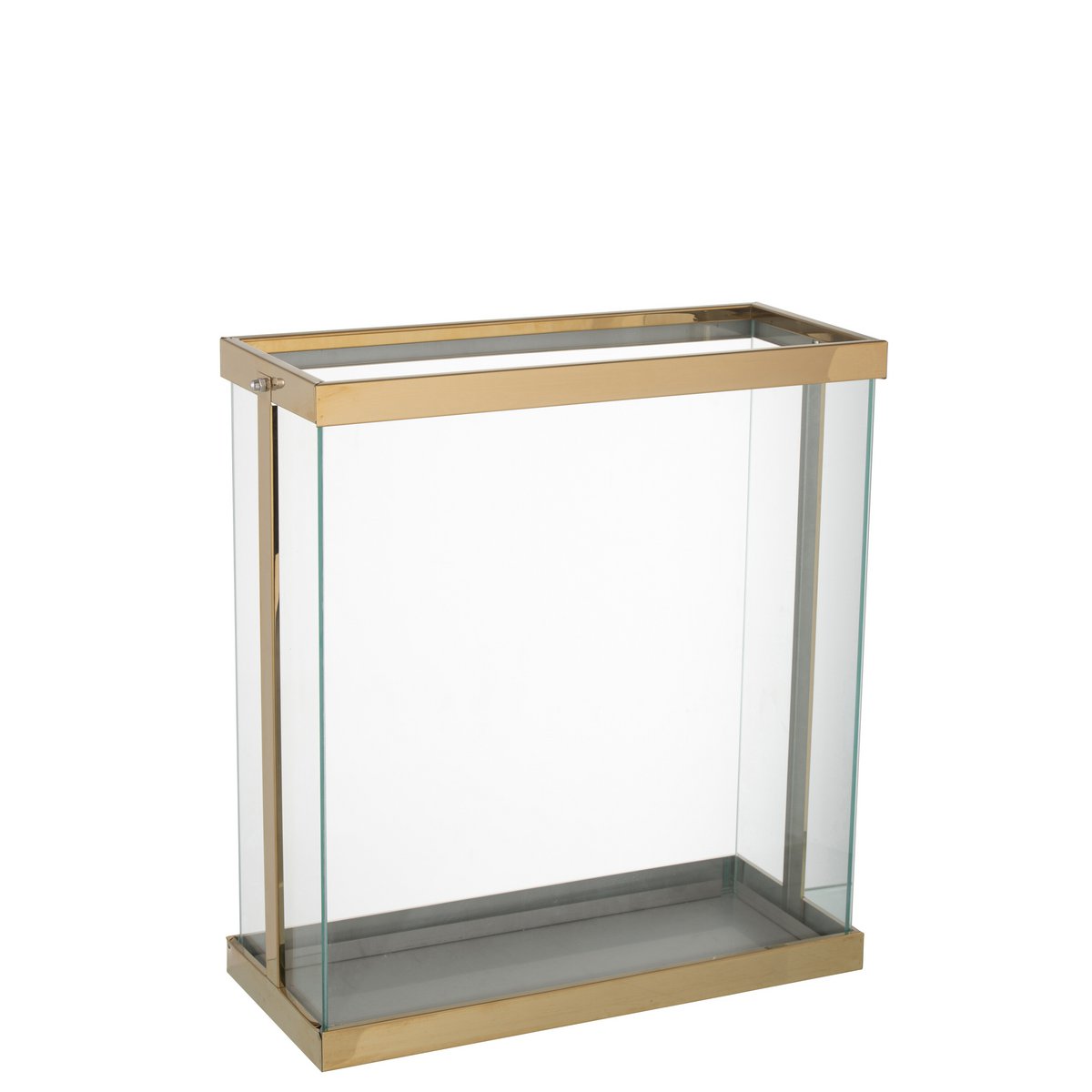 Lanterne Enma J-Line en fer et verre doré, vue de face