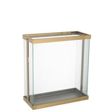 Lanterne Enma J-Line en fer et verre doré, vue de face