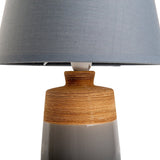 Lampe de table en céramique "Talia", lampe de table en céramique, beige / gris, avec socket E14, pour salle à manger, salon, couloir ou bureau, 31 cm de haut