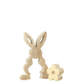Détail du Lapin J-Line en bois jaune, vue latérale