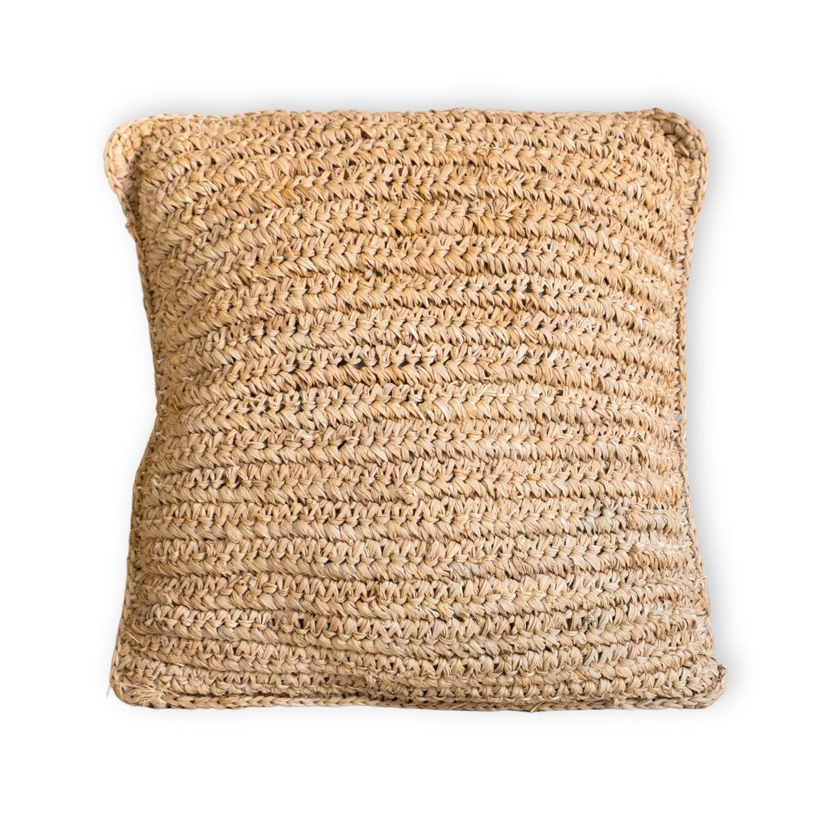 Coussin carré en raffia - Ambiance boho chic