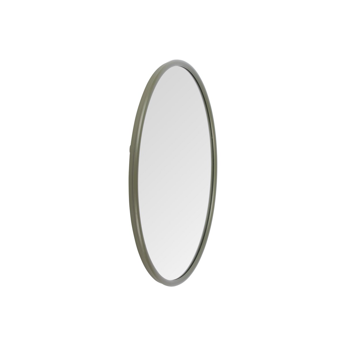 Miroir Richesse en métal vert, design contemporain et élégant, diamètre 50 cm