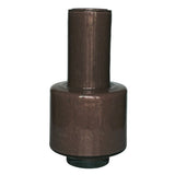 Vase Volta Elite marron foncé, verre soufflé à la bouche, élégant et unique.
