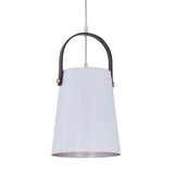 Lampe suspension en métal avec support en cuir lampe suspendue lampe suspendue table à manger plafonnier style vintage