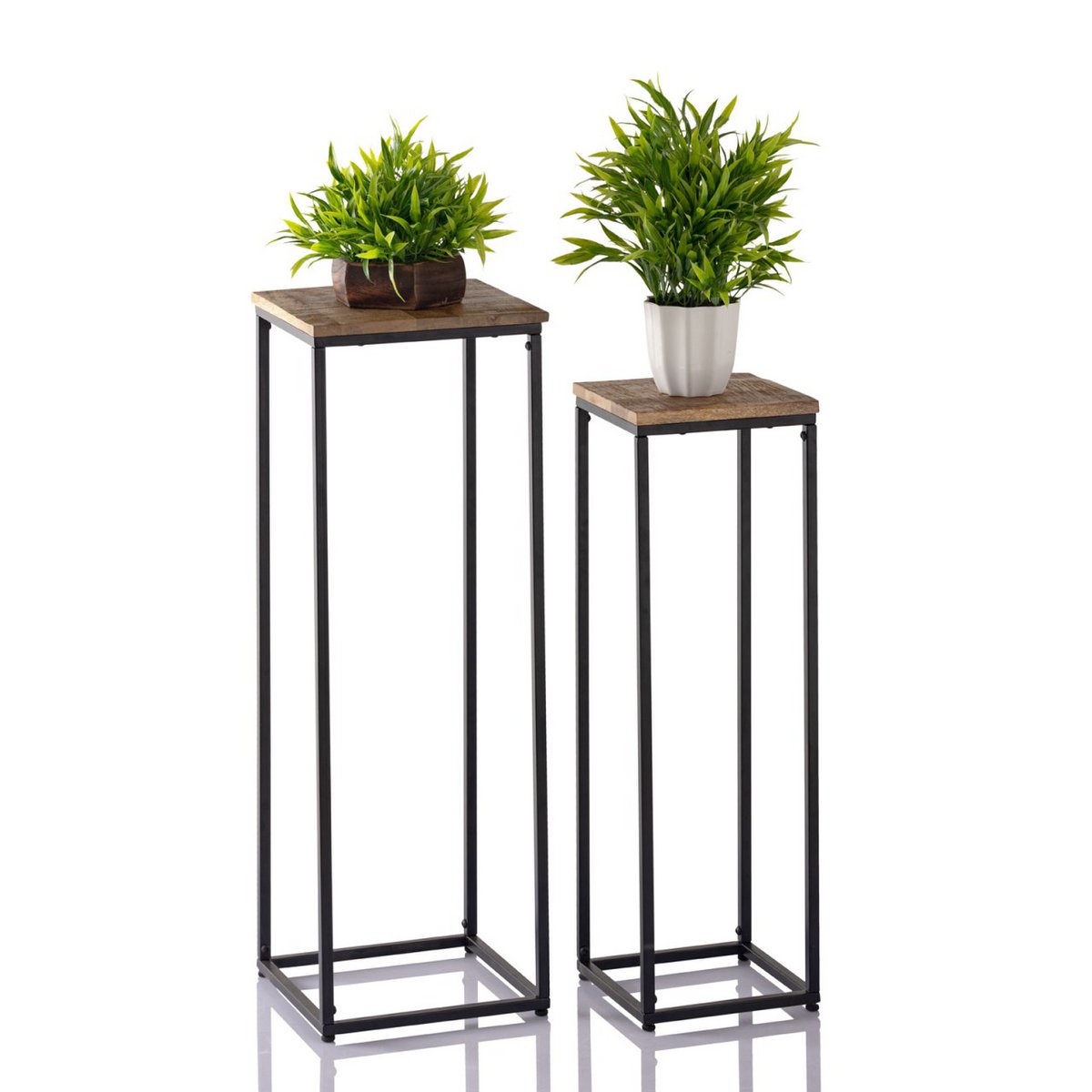 Colonne de fleurs en bois recyclé - détail du matériau