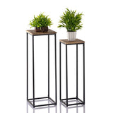 Colonne de fleurs en bois recyclé - détail du matériau