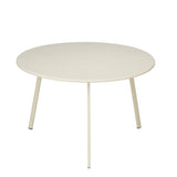 Table d'appoint Seattle Crème vue de face avec pieds fins