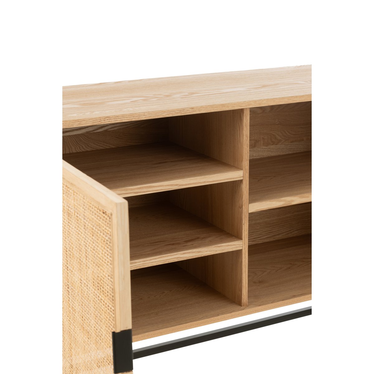 Ambiance intérieure avec le cabinet J-Line et un éclairage doux