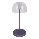 Table de batterie à LED à 2 ert "Gomba" pour l'extérieur et à l'intérieur, en métal et en plastique en mûre, 18,5 cm de haut