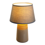Lampe de table en céramique "Talia", lampe de table en céramique, beige / gris, avec socket E14, pour salle à manger, salon, couloir ou bureau, 31 cm de haut