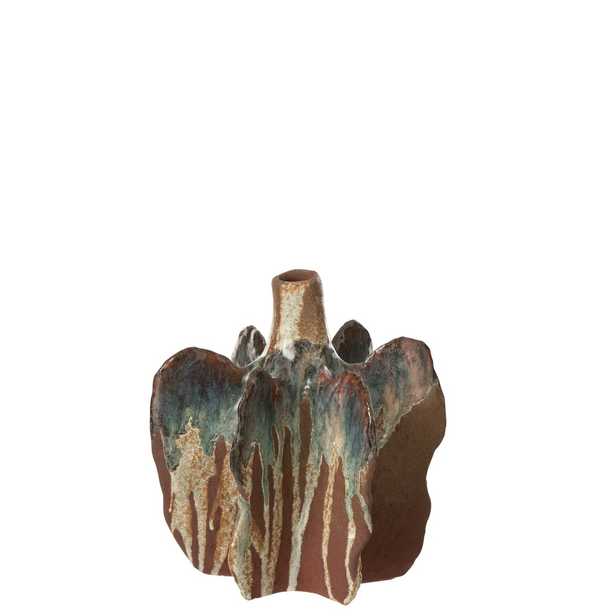 Vue détaillée du vase Naga, mettant en valeur sa texture et ses couleurs.