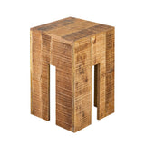 Tabouret carré 28 x 45 x 28 cm tabouret de fleur colonne de colonne de siège tabouret tabouret de tabouret de mangue