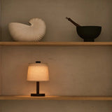 Lampe rechargeable en bois marron foncé Rover