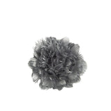 Boule de décoration J-Line en plumes argentées, vue de profil
