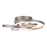Plafonnier LED en aluminium brossé blanc 58 cm