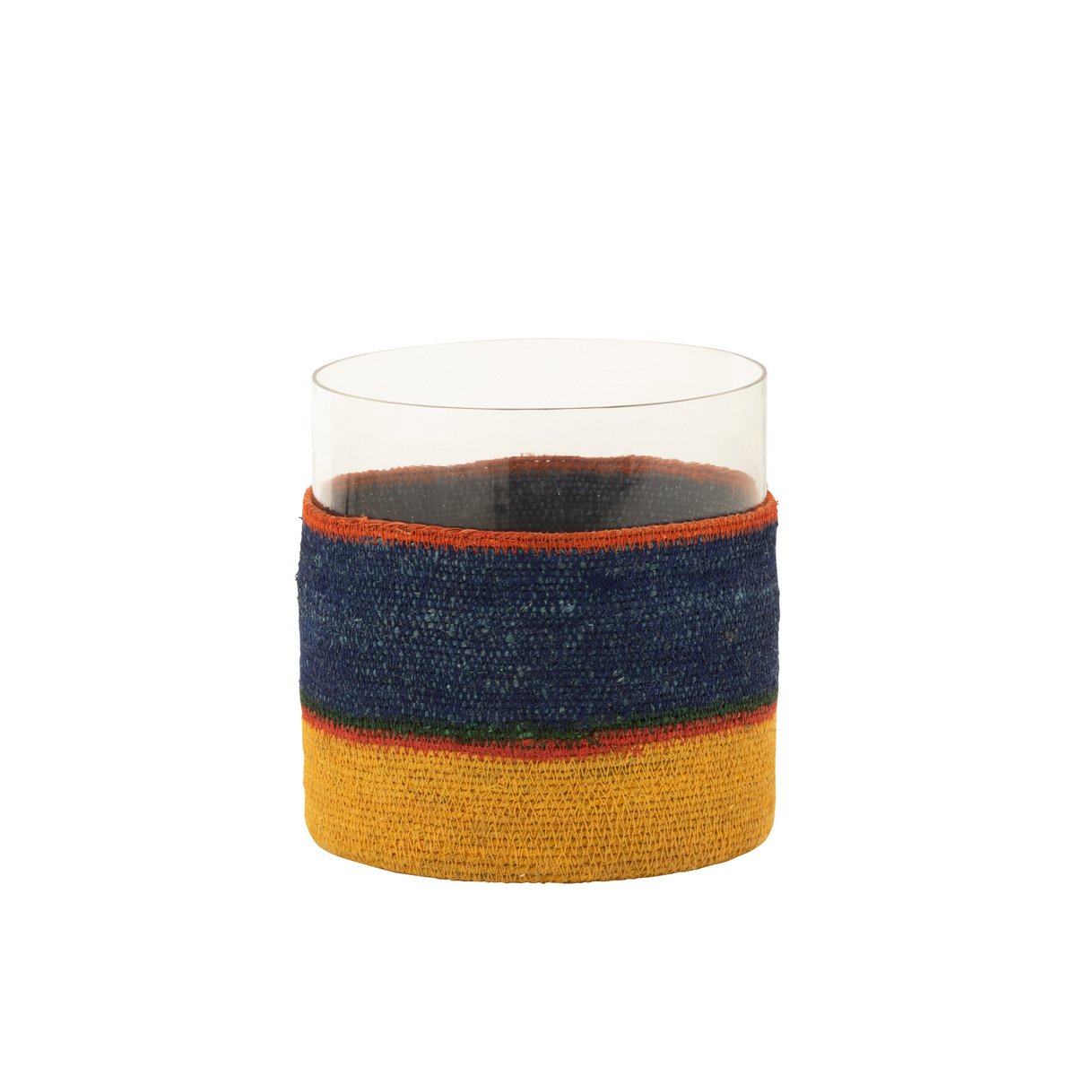 Bougeoir J-Line Liline Bandle Round en verre multicolore, design moderne