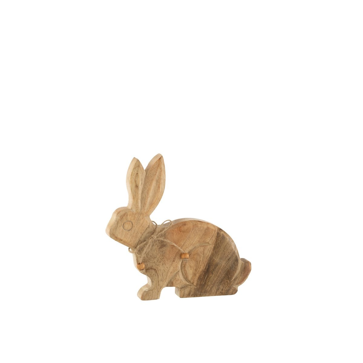Bouton Lapin J-Line en bois naturel, décoration élégante pour intérieur