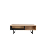 Buffet moderne Moebilia en bois et métal avec compartiments ouverts
