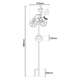 Brochette de terre solaire LED Brown H: 88 cm, pour l'extérieur, la brochette de terre en métal et en plastique en marron, avec LED intégrée