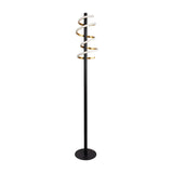 LED lampe debout "Belleza", lampadaire en métal moderne et le plastique en noir, or et blanc, avec des LED fermement intégrées, 140 haut, éclairage pour le salon, la salle à manger, la chambre ou le bureau.